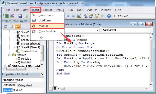 Hướng dẫn cách thêm văn bản vào giữa các cell sử dụng công thức và mã VBA